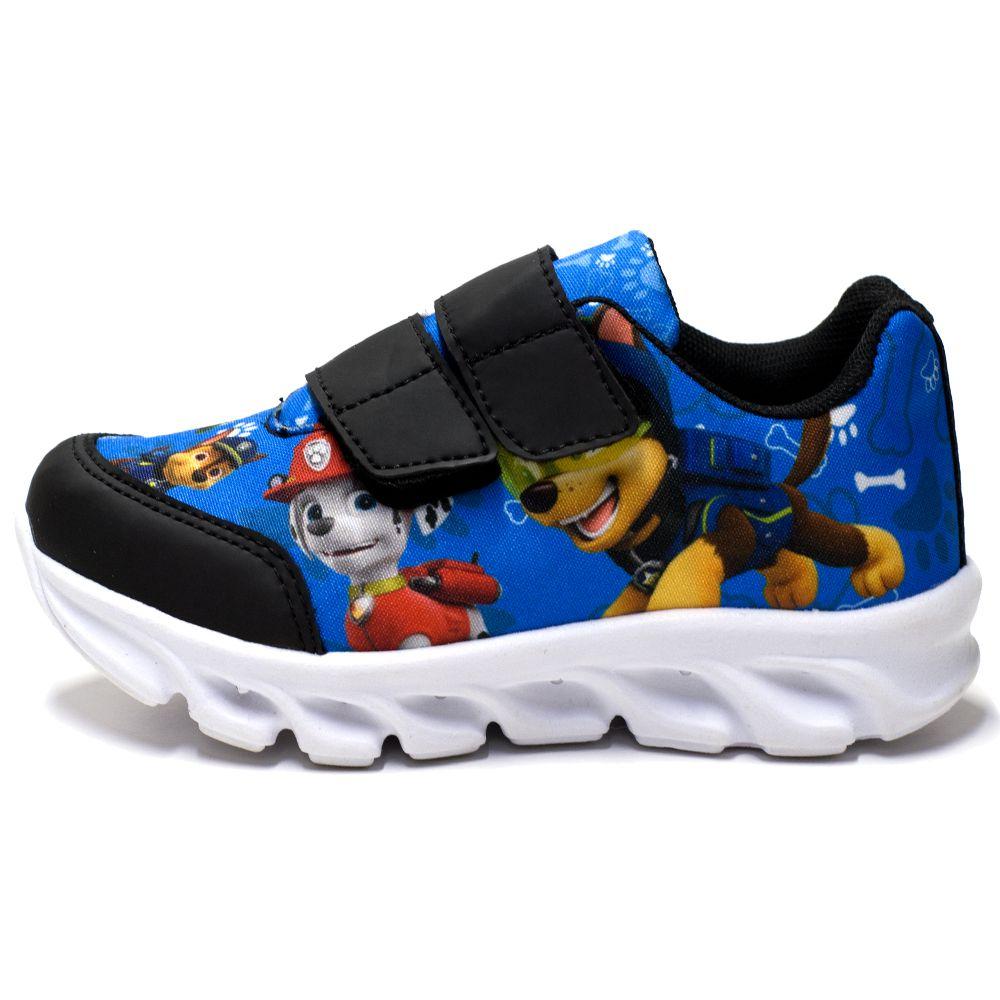 Tenis Masculino De Led Infantil Patrulha Canina Meninos Relogio