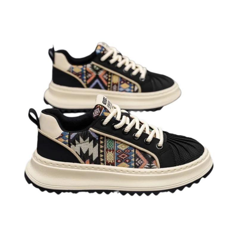 Tênis Masculino Estilo Designer Respirável Para Skate Casual Esportivo De  Cano Baixo Com Plataforma