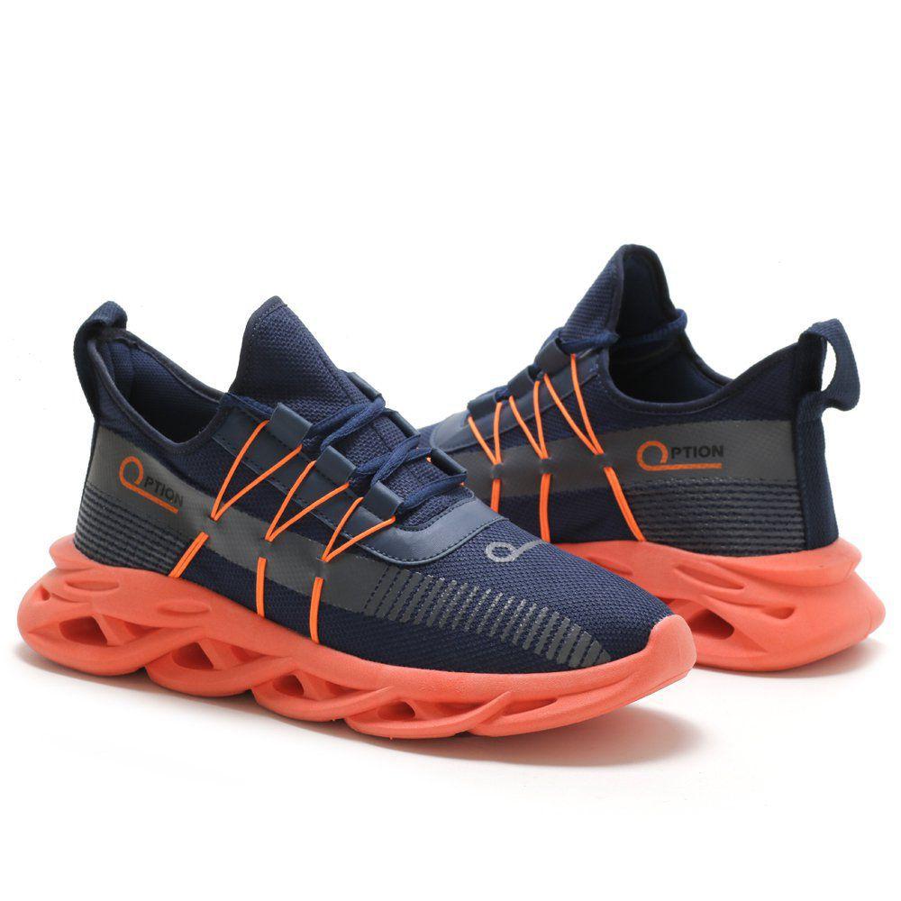 Tênis Masculino Option Sola Trançada - Azul/Laranja - Calçados Masculinos -  Magazine Luiza