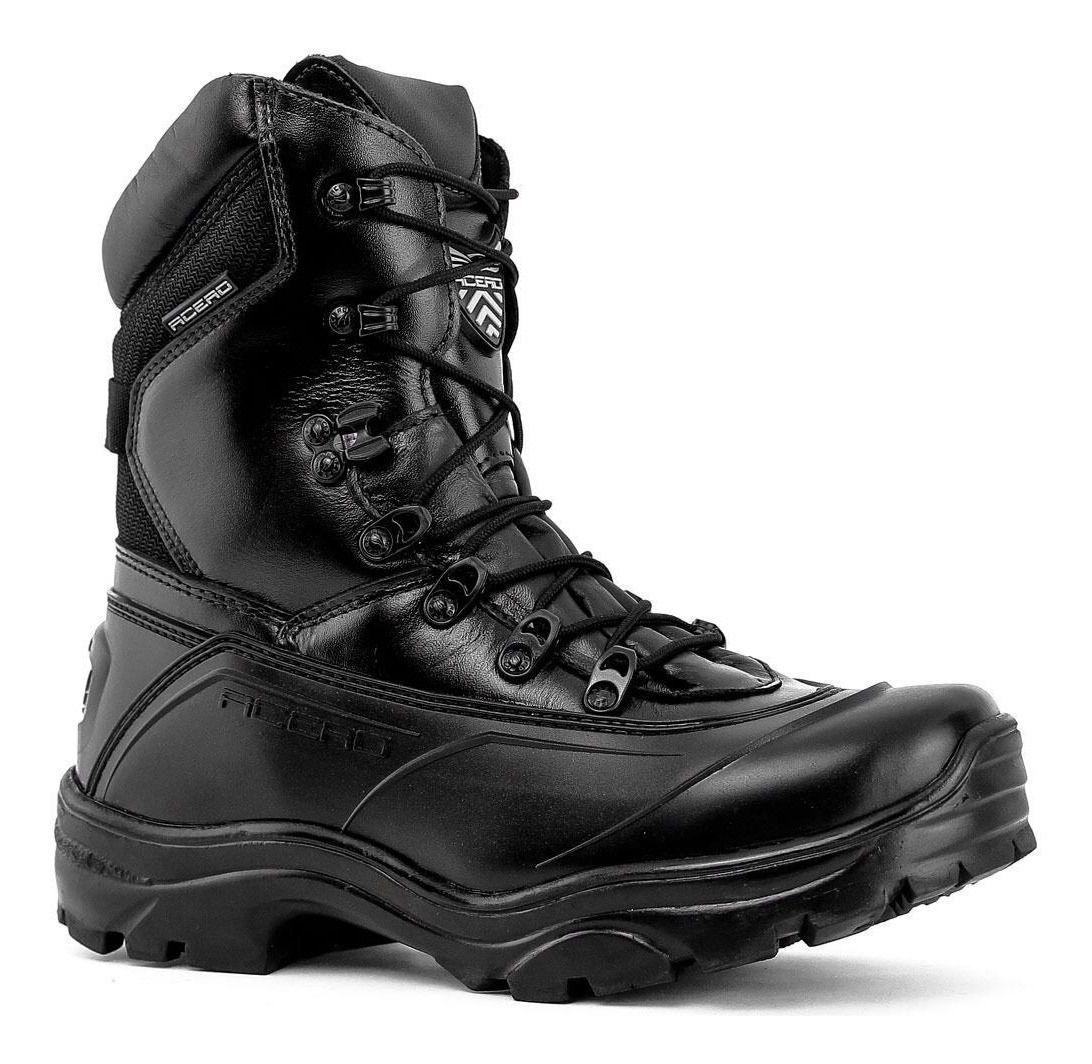 coturno militar impermeavel com ziper