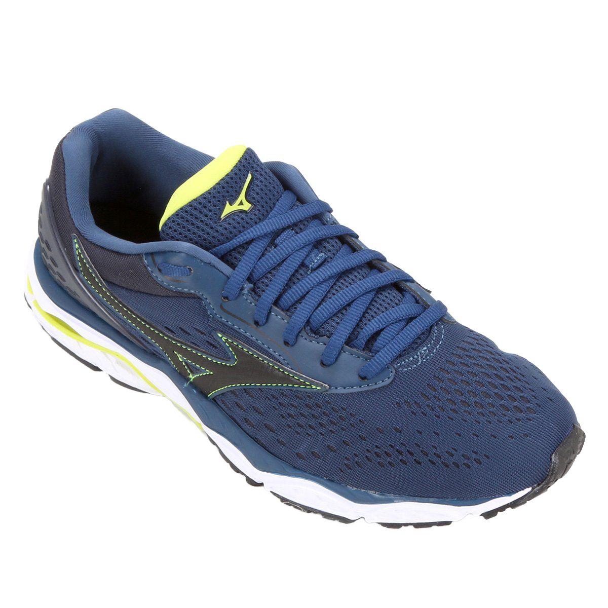 Tenis Mizuno Mirai 3 Masculino Azul e Amarelo Tenis Esportivo Magazine Luiza