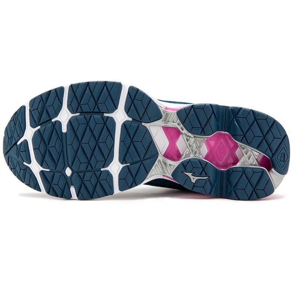 mizuno wave creation azul e rosa