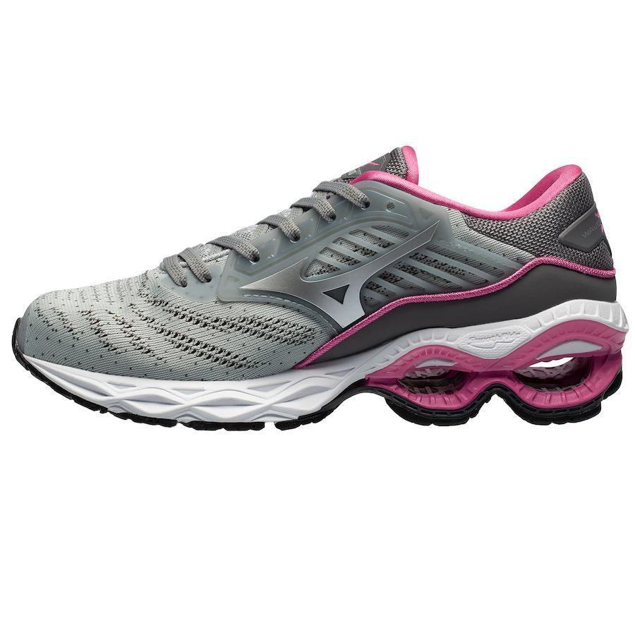 mizuno feminino rosa e cinza