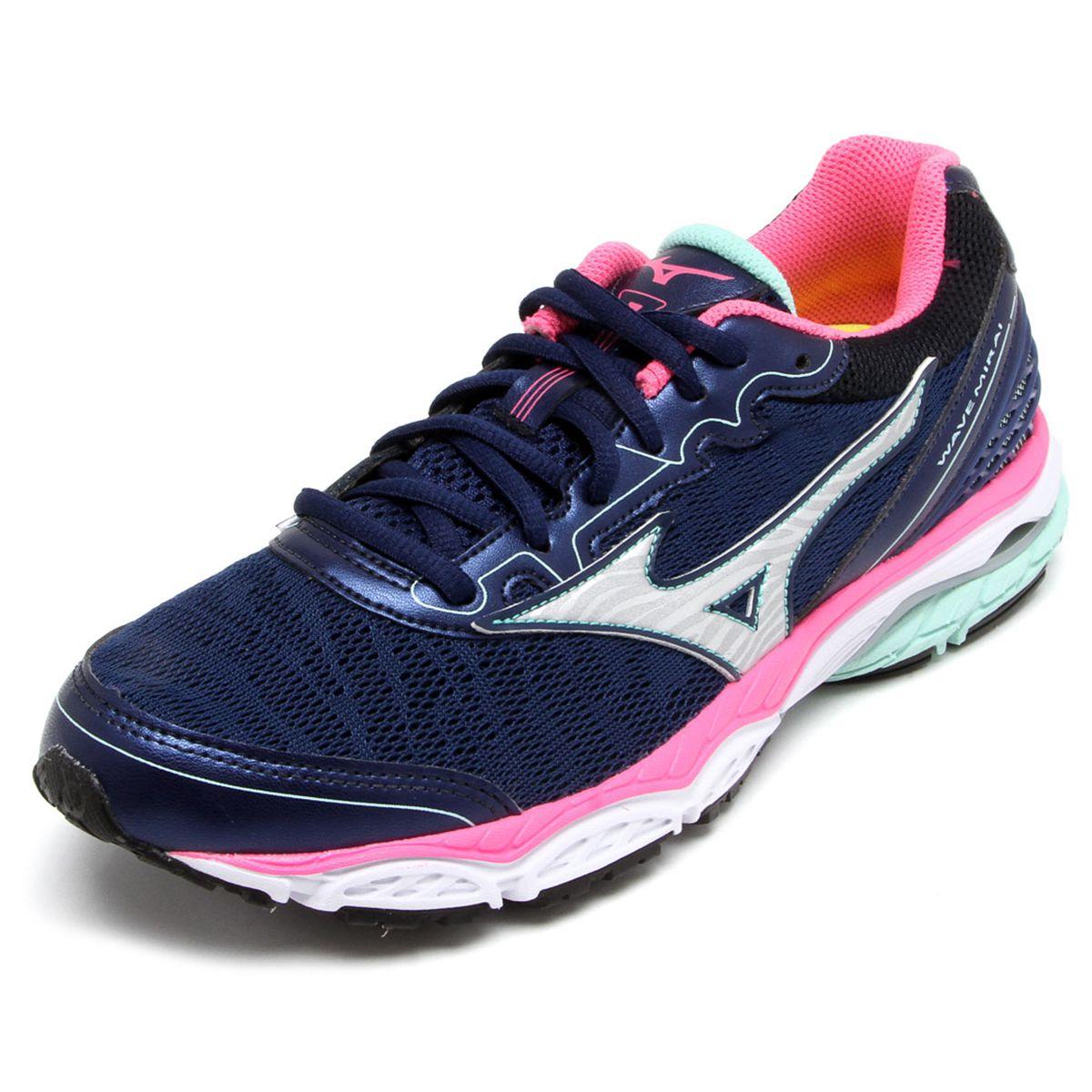 tenis mizuno azul feminino