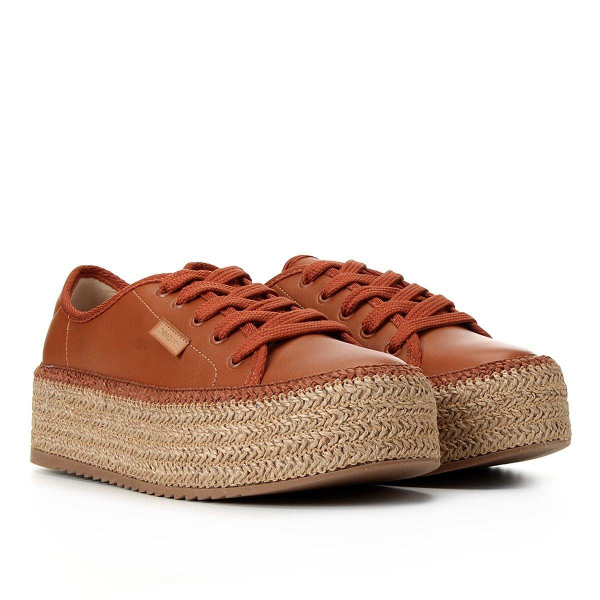 tênis feminino beira rio flatform slip on em suede rosê