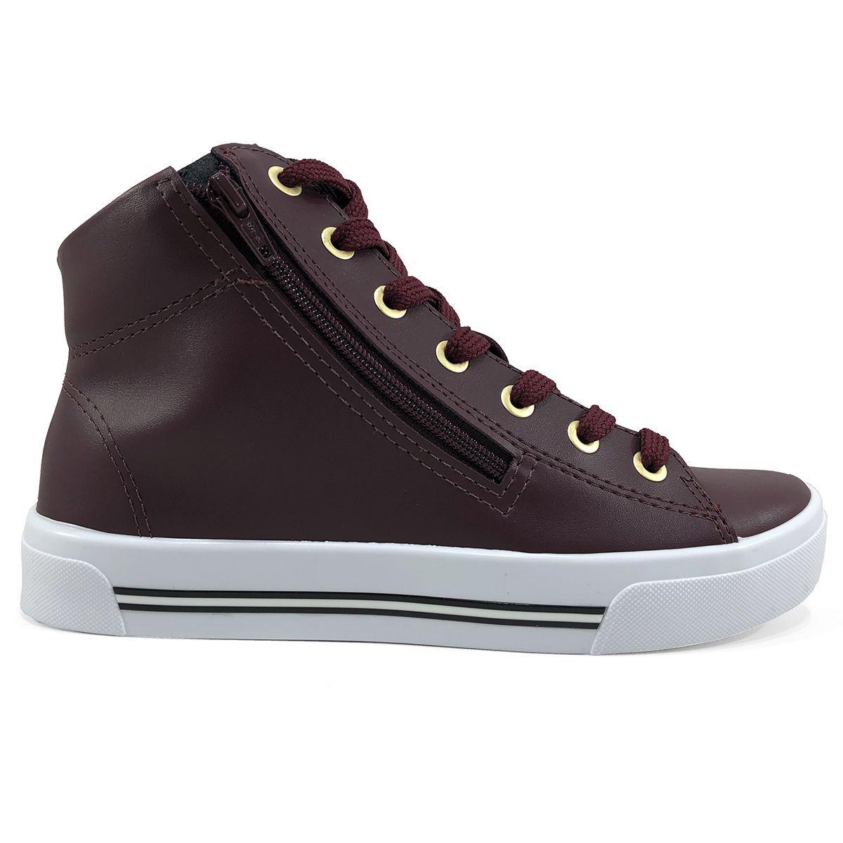 tenis cano alto feminino moleca