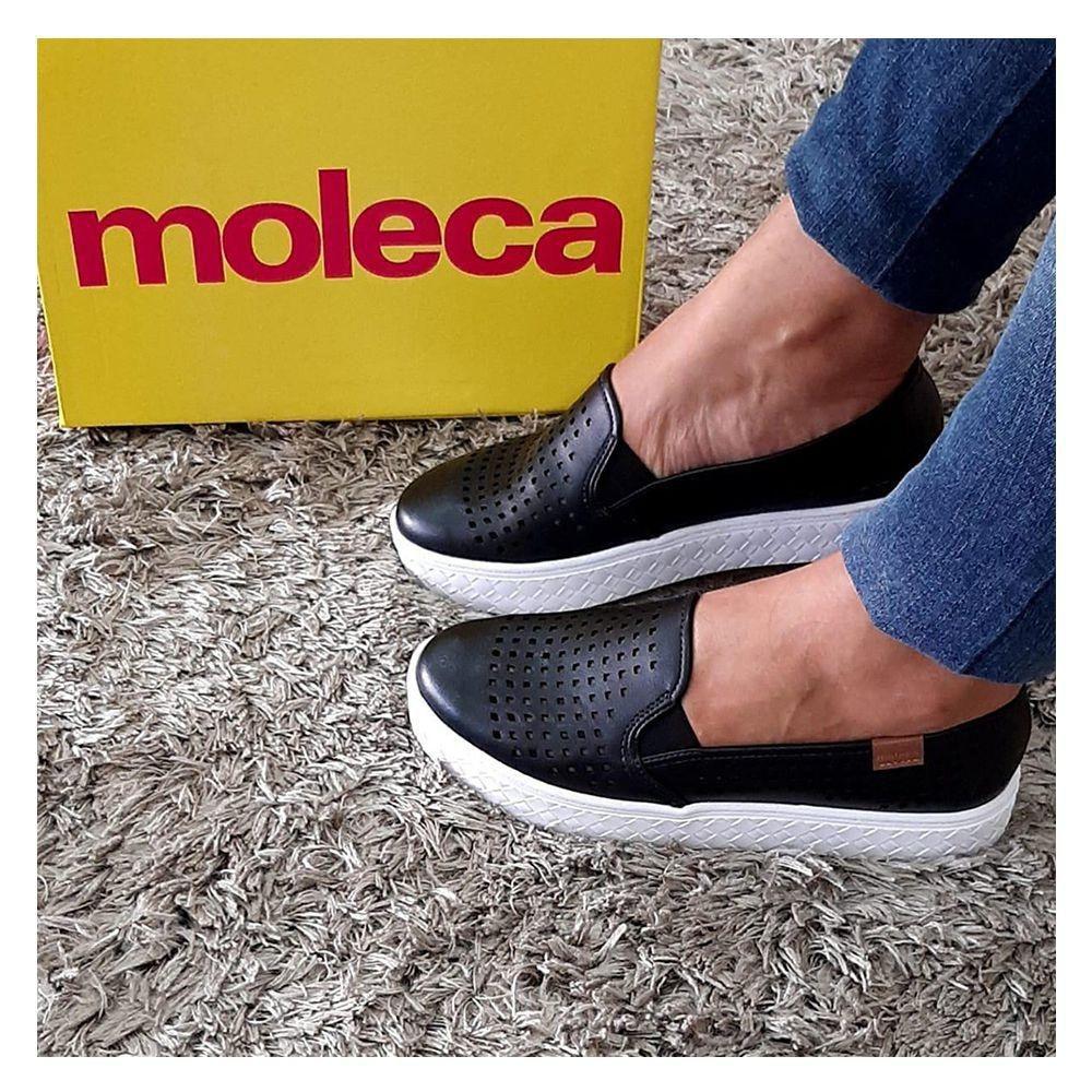 Tênis Slip On Moleca Feminino - Preto - Andaraki Calçados | Os melhores  calçados você encontra aqui
