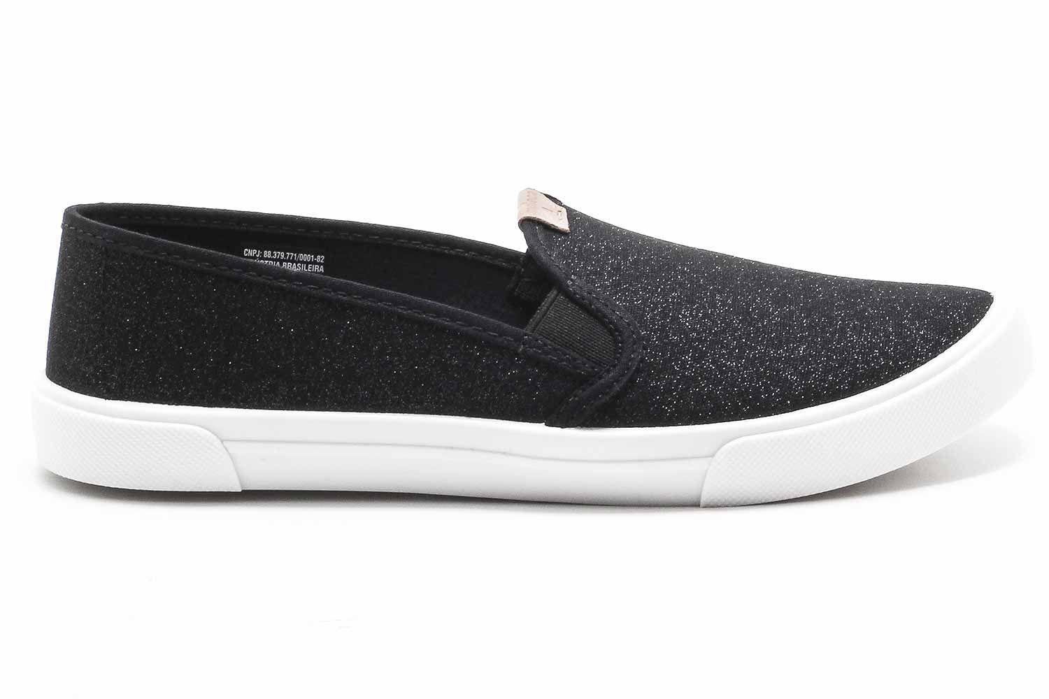 Tênis Moleca Slip On Lona Brilho Feminino 5296130 - Slip On Feminino - Magazine Luiza
