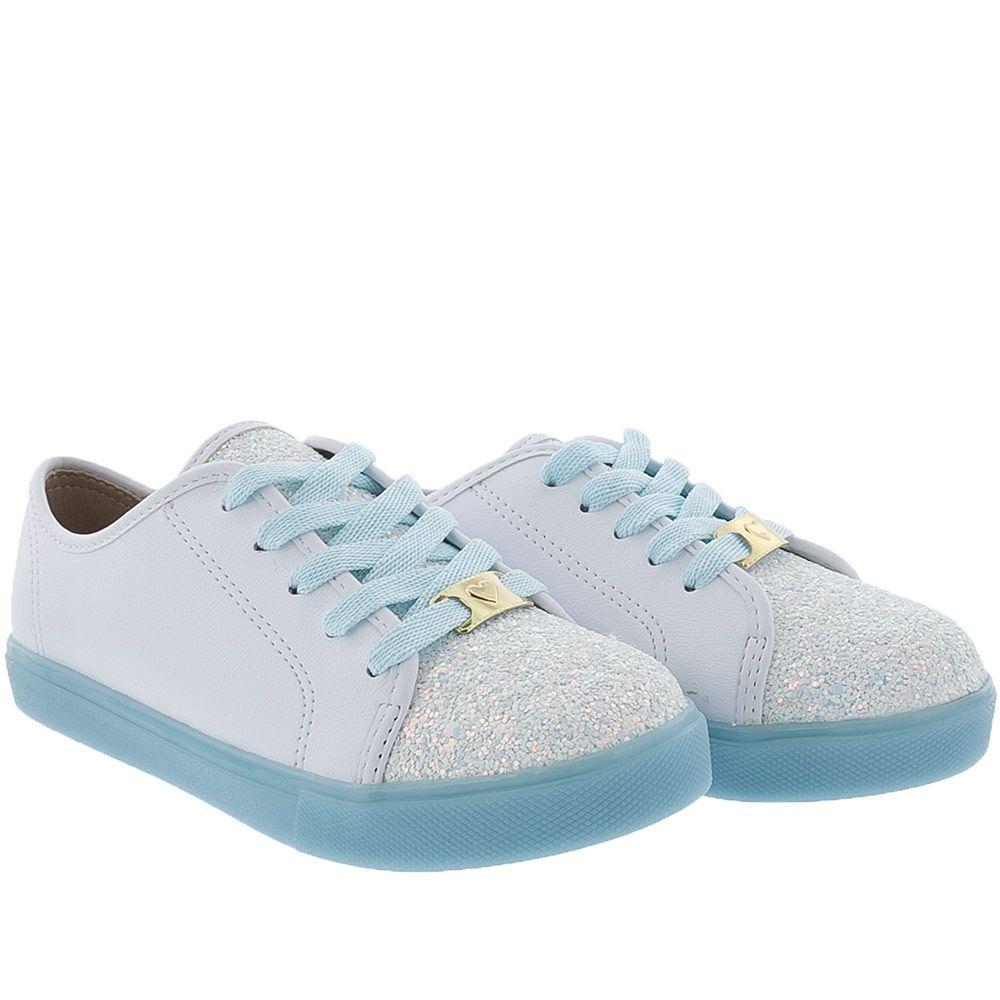 tênis molekinha glitter branco