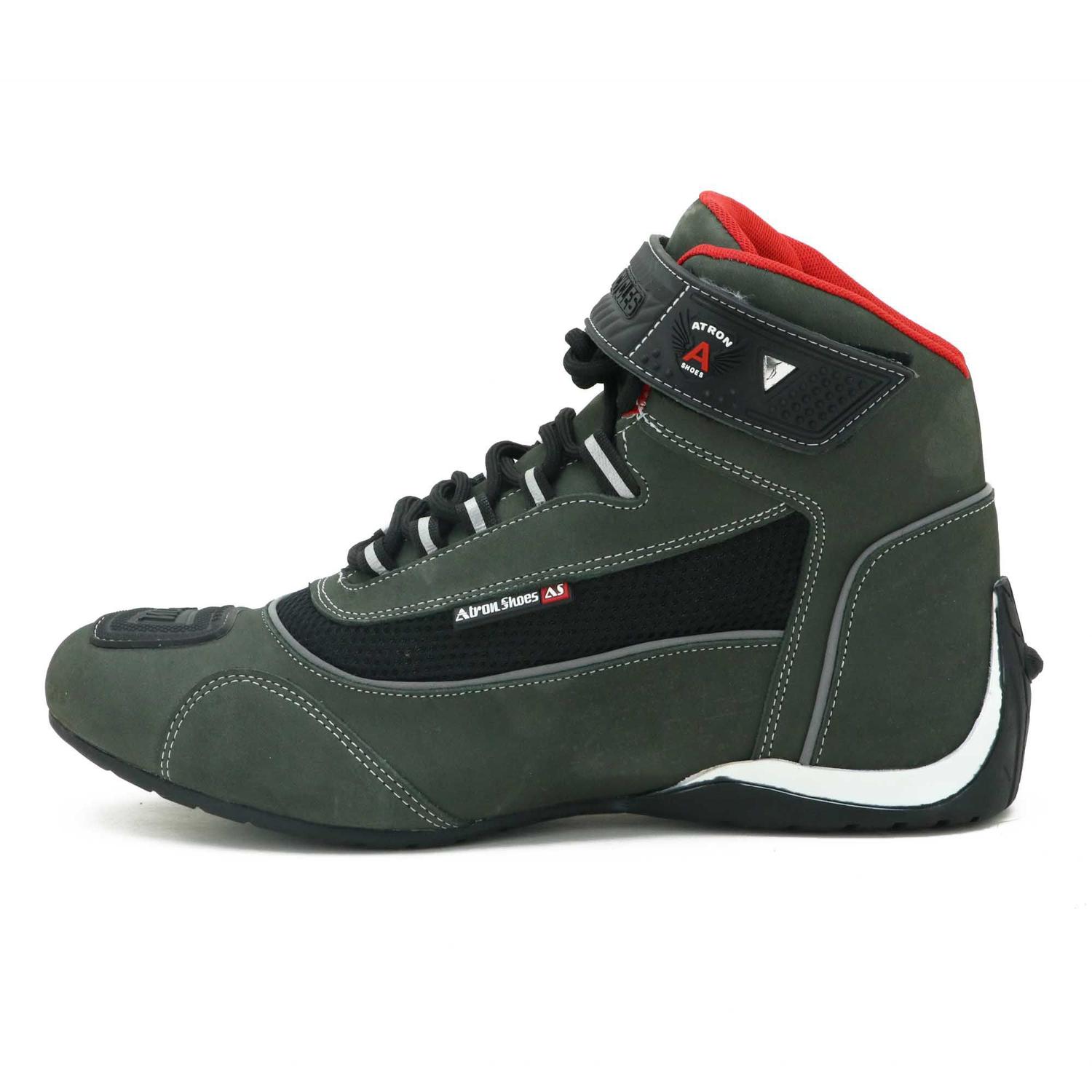 Tênis Motociclista Cano Alto Cinza Em Couro - ATRON SHOES - Vestuário para  Motociclista - Magazine Luiza
