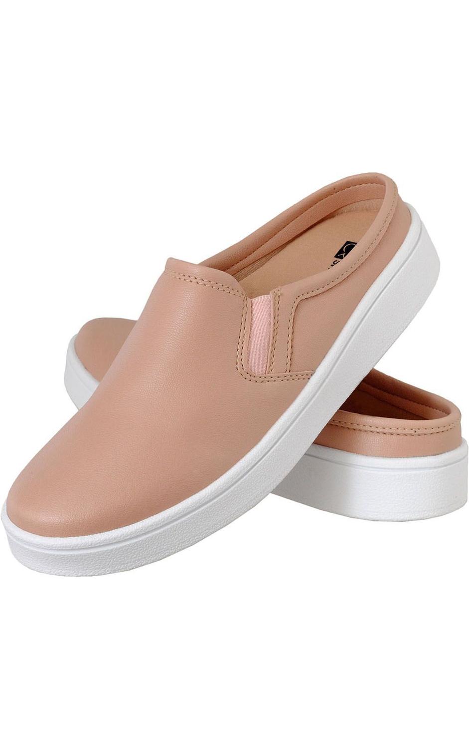 Tenis Mule Feminino Nude Slip On Sem Cadarço Confortavel - Sapatofranca - Slip On Feminino - Magazine Luiza
