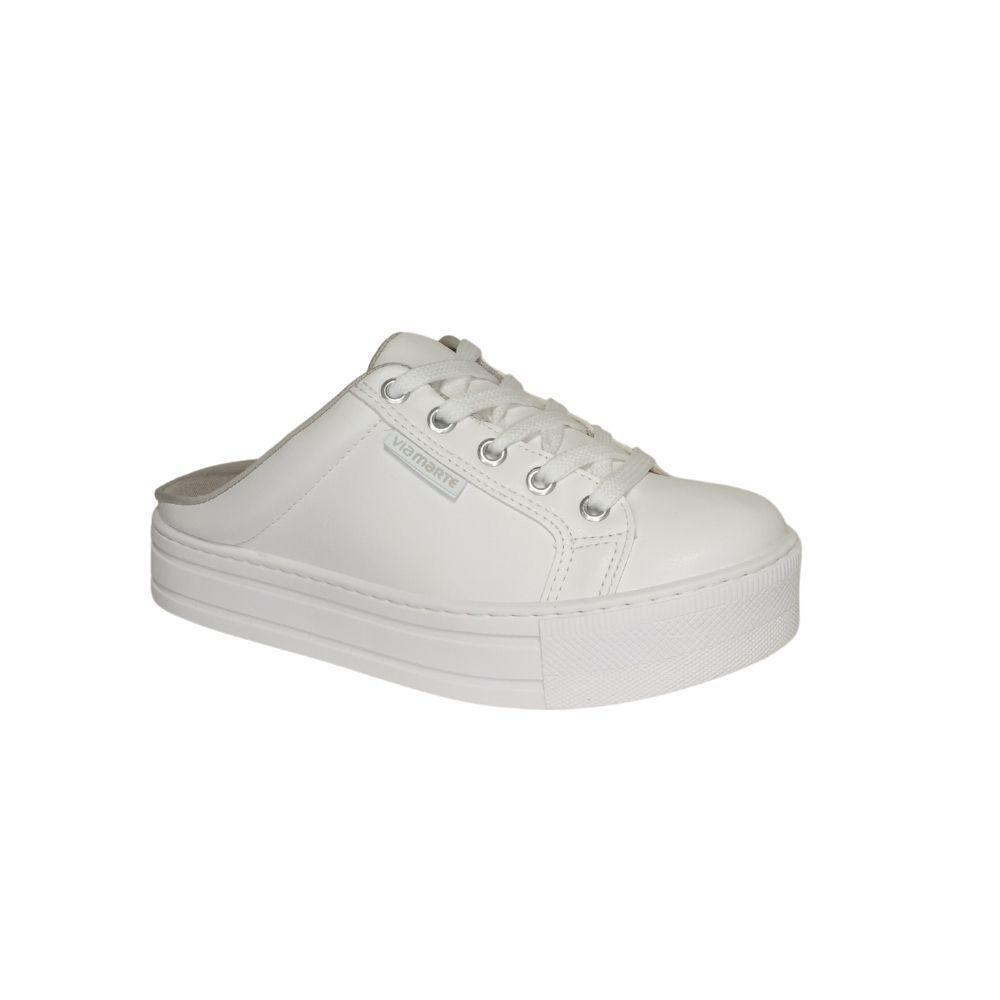 Compre Slip On Farm Mule Plataforma Amarração Feminino Azul Online