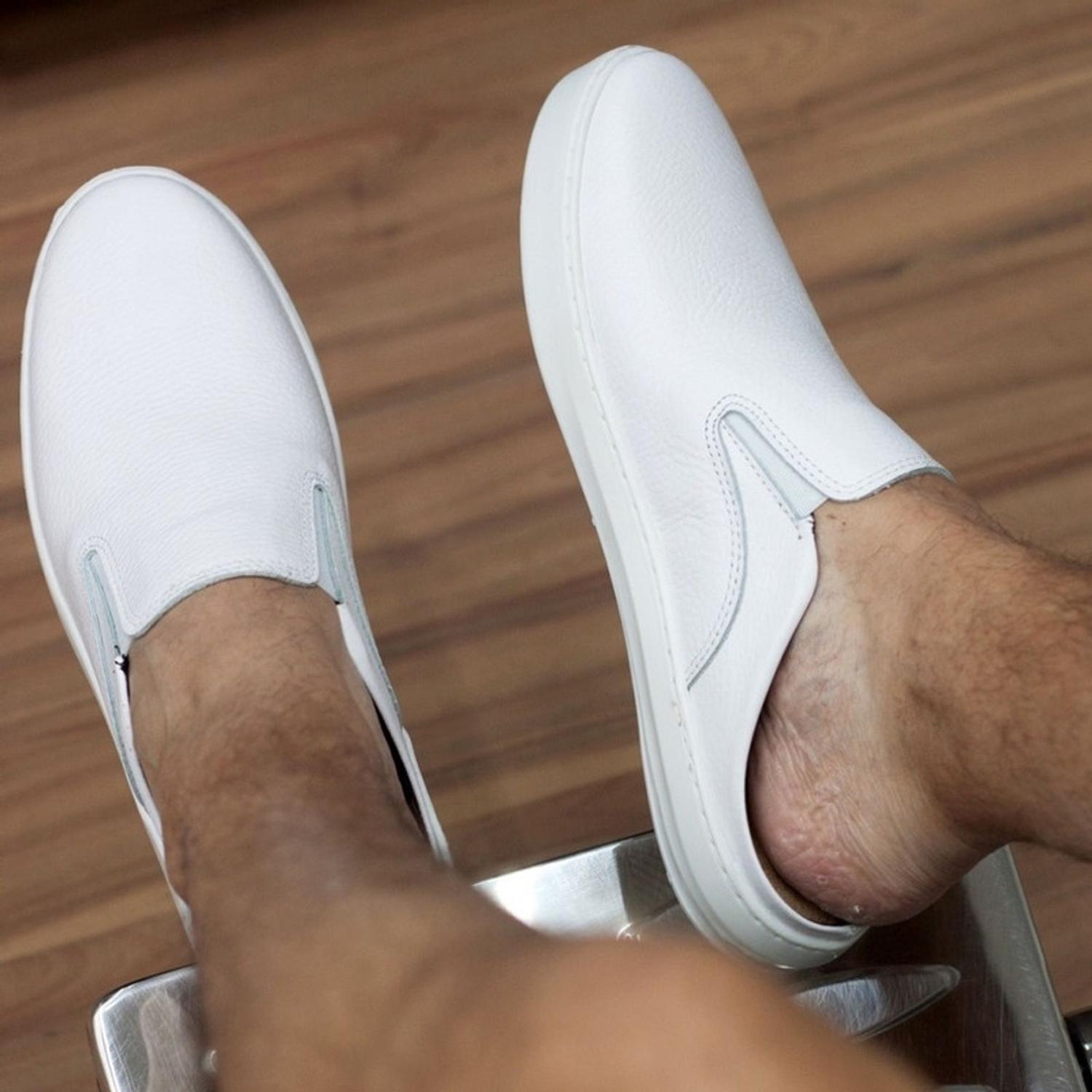 slip on mule branco