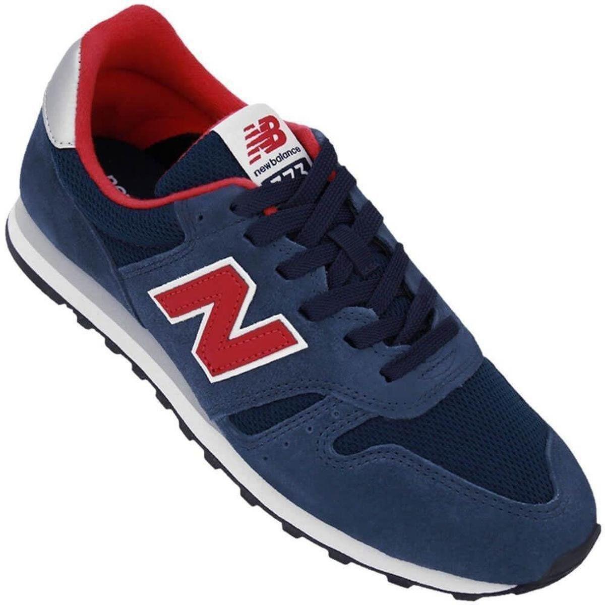 New balance azul vermelho hotsell
