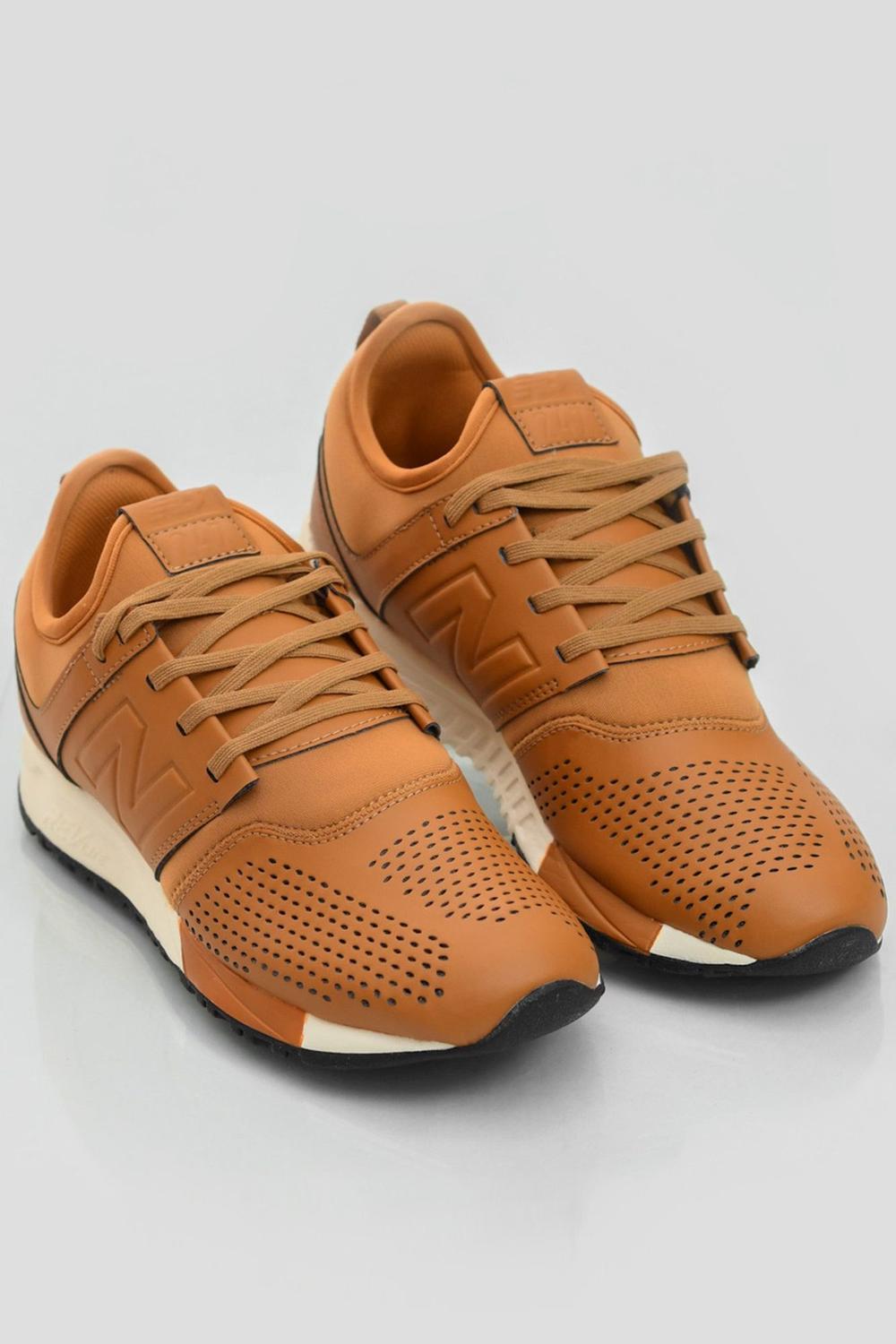 tênis masculino new balance 247 revlite bege e laranja