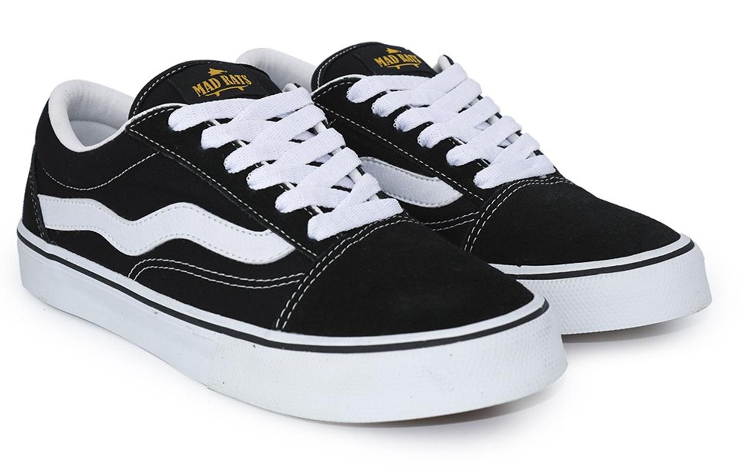 Tênis Mad Rats Slip On Xadrez - Preto+Branco