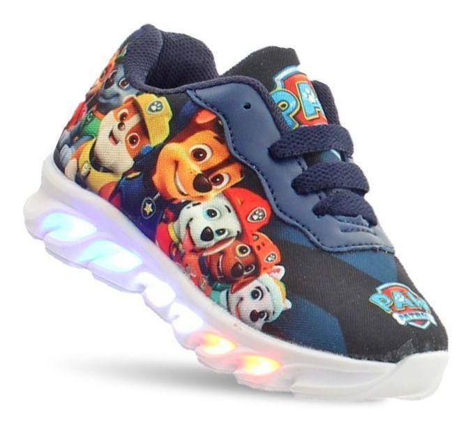 tenis patrulha canina com luzes de led infantil masculino meninos - EDS -  Calçados Infantis - Magazine Luiza