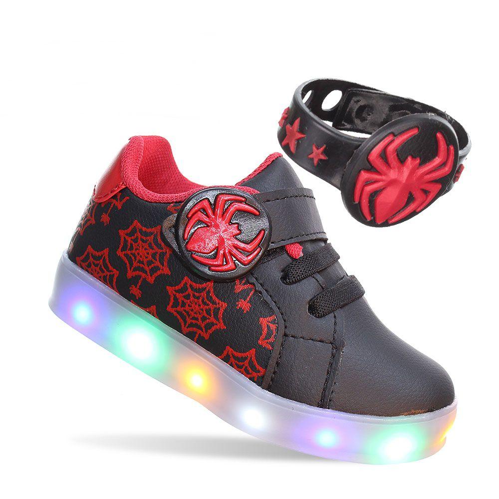 Tênis Infantil Tenis Luz Led NiÃ±a TENIS INFANTIL CLUB HAPPY LED