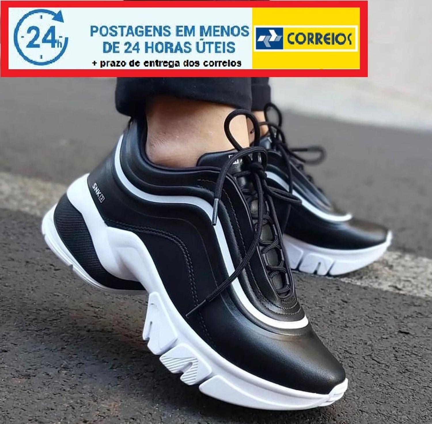 Tênis preto Sneaker Casual Feminino Ramarim blogueira - Calçados Femininos  - Magazine Luiza