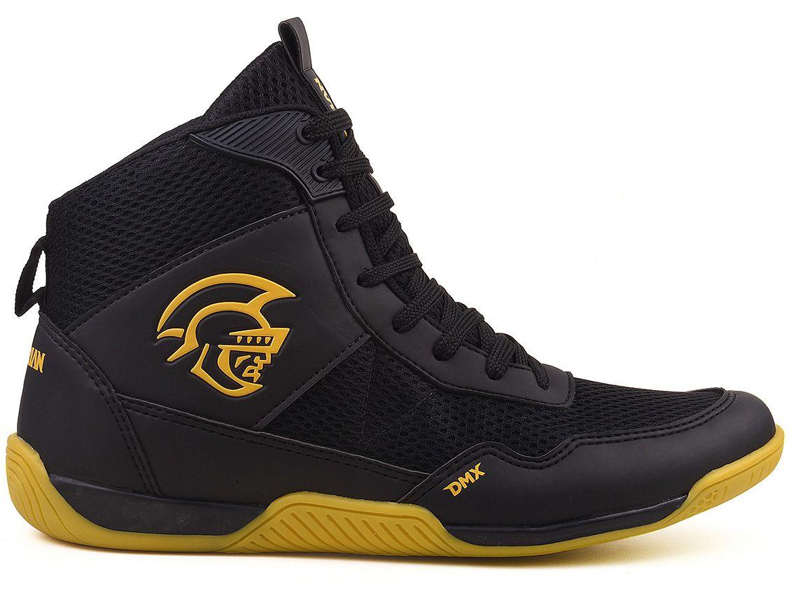 ※アロン　4点 Tênis Pretorian Dmx V1 Preto e Amarelo