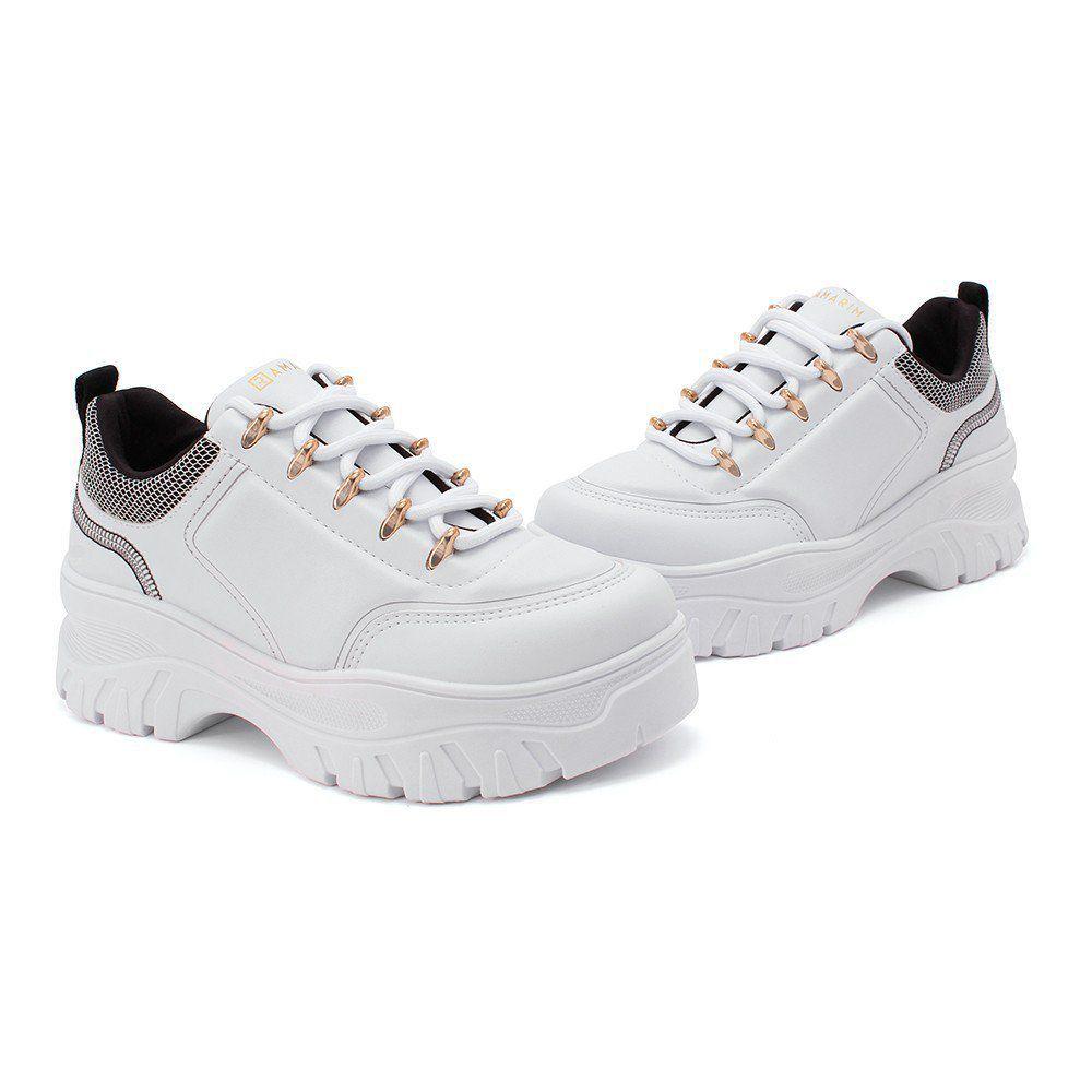 Tênis Ramarim Feminino Buffalo Branco/Preto - Calçados Femininos - Magazine  Luiza