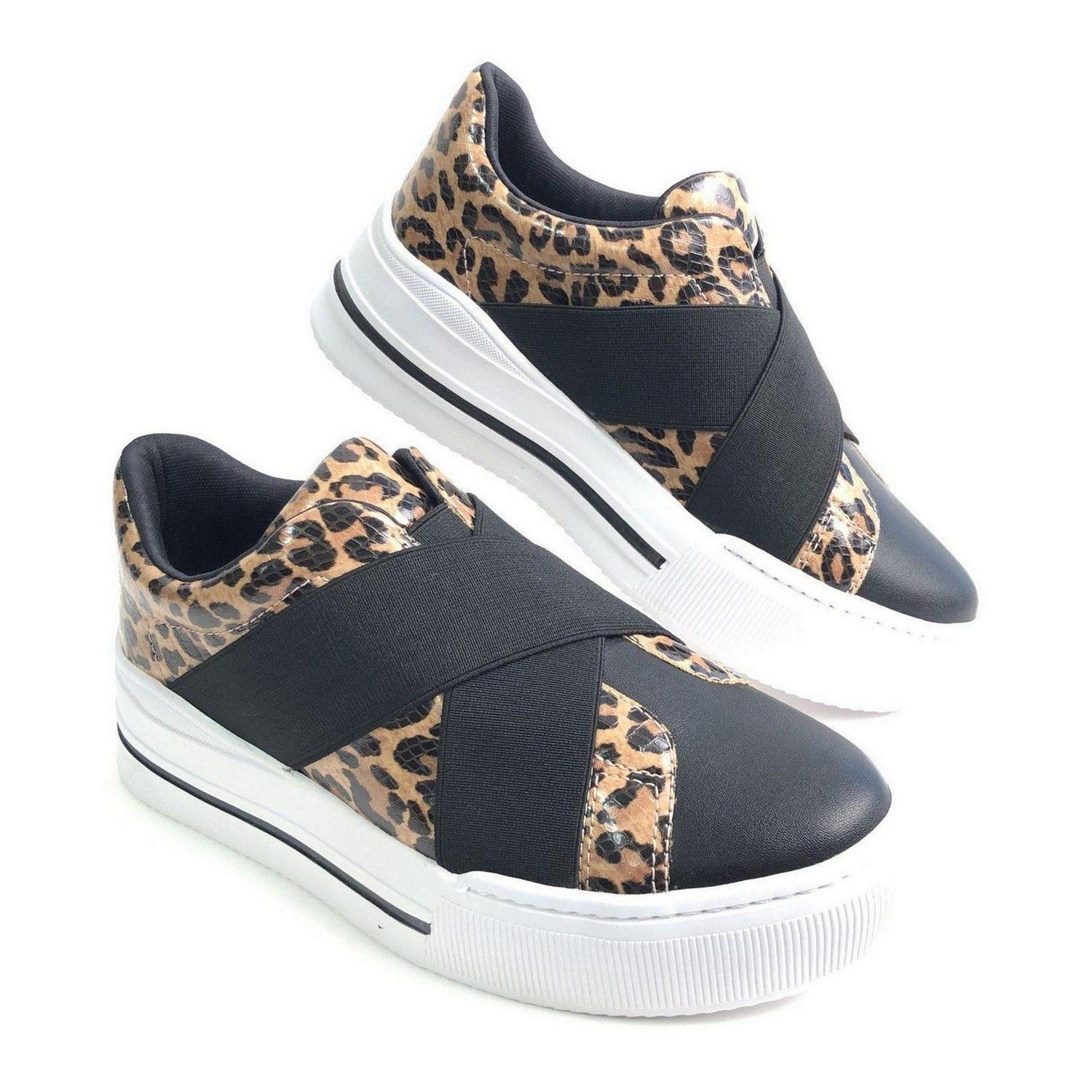 tenis flatform animal print
