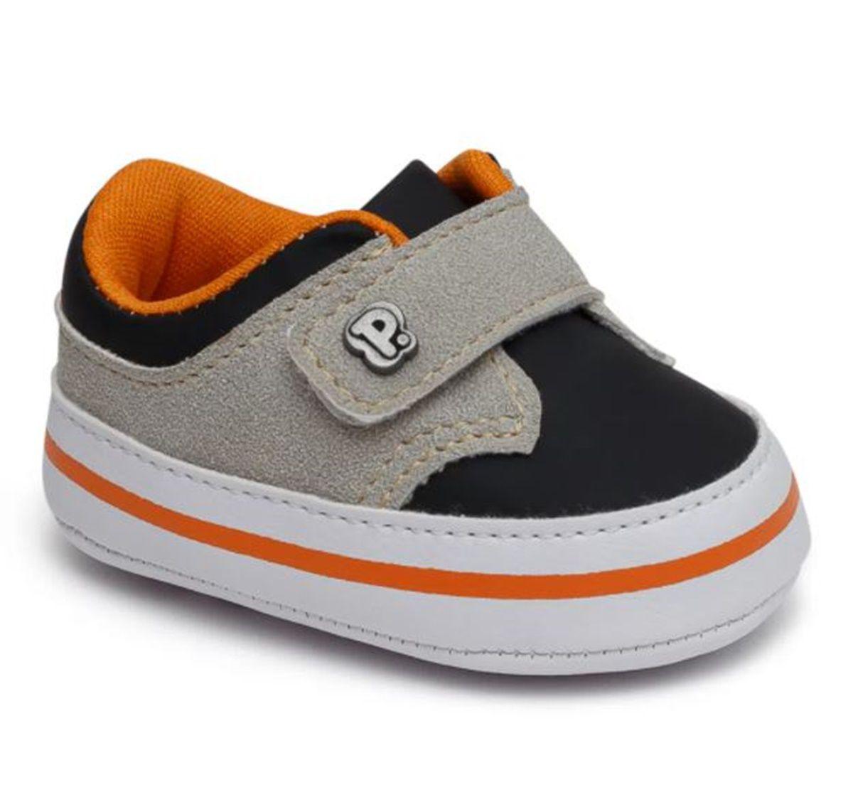 Tênis Sapato Para Bebê Masculino Preto E Cinza Pimpolho - Calçados para  Bebês - Magazine Luiza