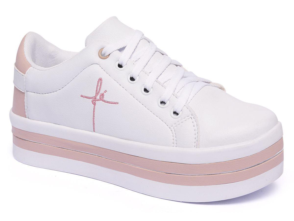 Tenis Sapato Plataforma Salto Alto Feminino Fé Bordado - Poseidon Calçados  - Calçados Femininos - Magazine Luiza