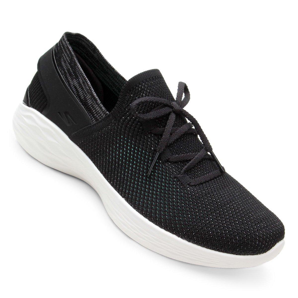 Tenis Skechers You Feminino 14960-BKW - Tênis Feminino - Magazine Luiza