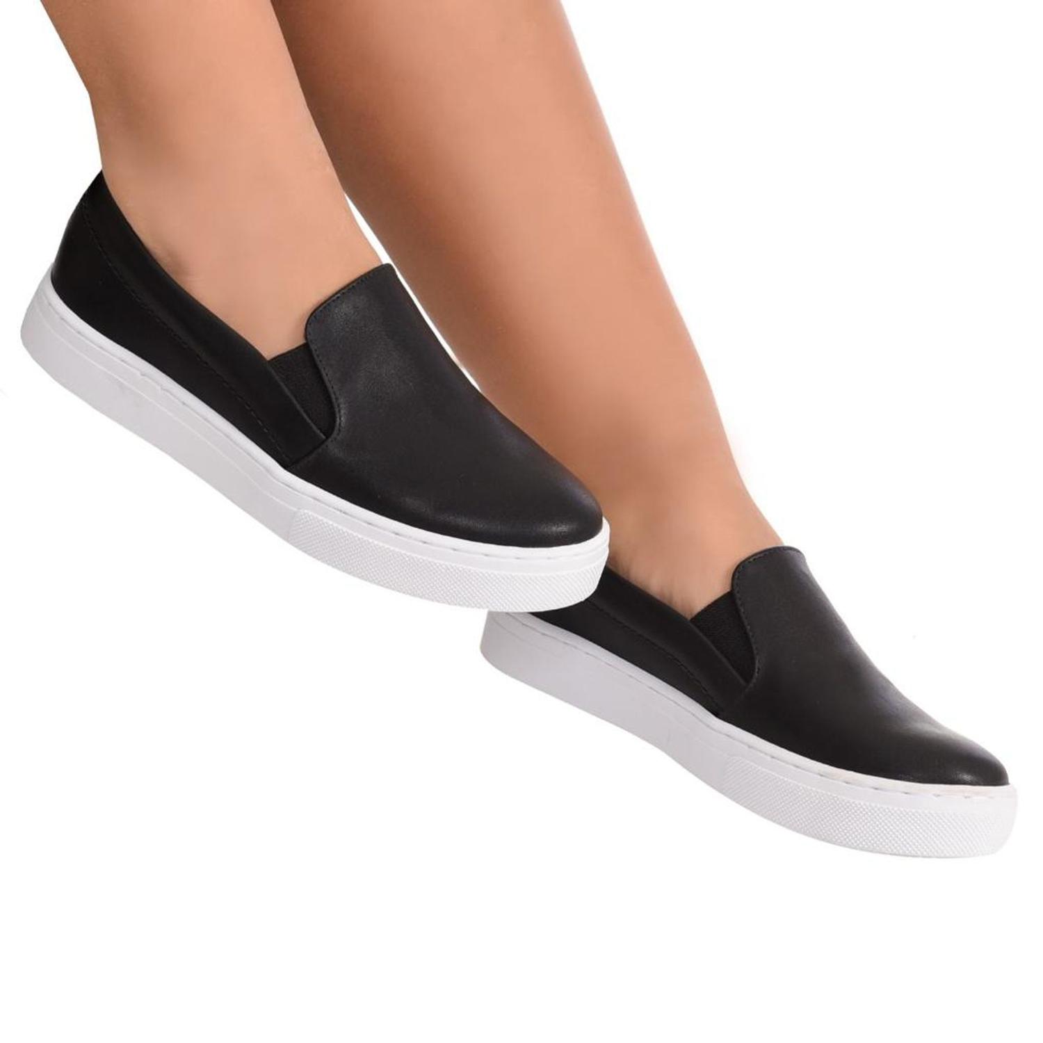 Tênis Slip On Feminino Modelo iate Preto nude - Rafaela Salomão - Slipper /  Slip On Feminino - Magazine Luiza