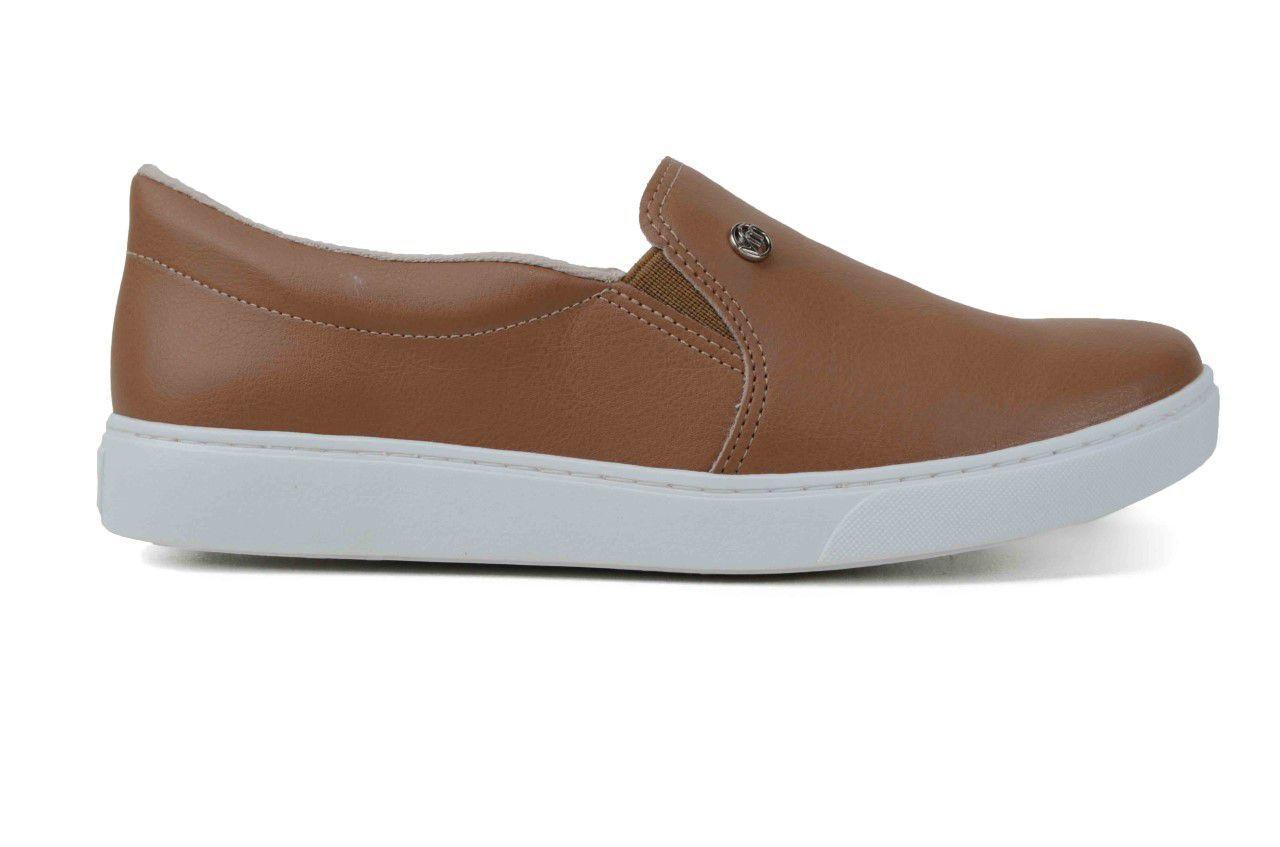 Tênis Feminino Slip On Nó Caramelo | CALCADOSPONTOCOM