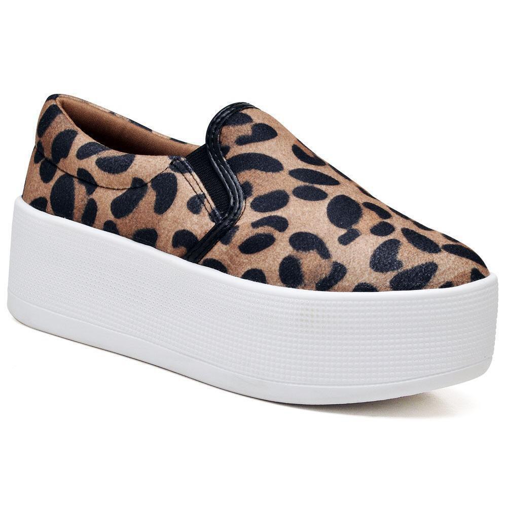 tenis slip on flatform feminino