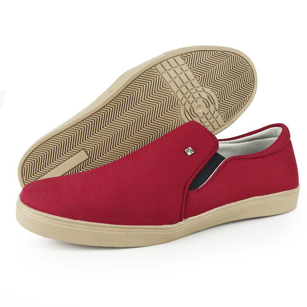 Tênis SLip On Masculino Vermelho Conforto - Tums - Slipper / Slip On  Masculino - Magazine Luiza