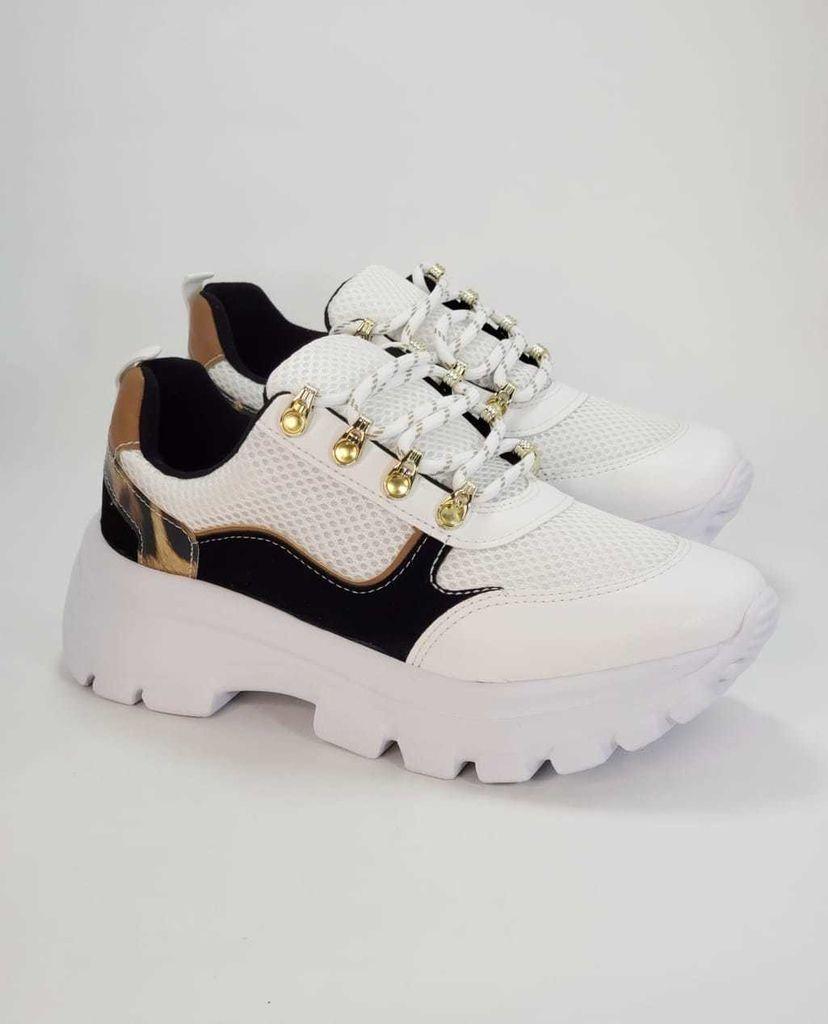 tenis vizzano branco com onça