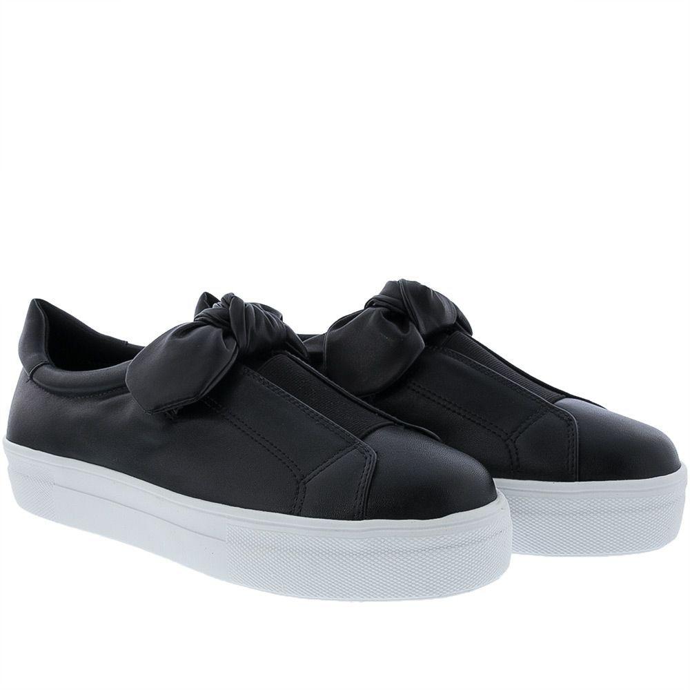Tênis STZ Flatform com Laço Preto - Calçados Femininos - Magazine Luiza