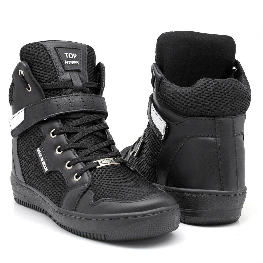 Tenis Top Fitness Cano Alto Em Couro Preto - Tênis para Academia - Magazine  Luiza