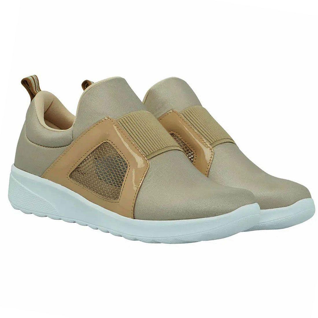 tenis usaflex feminino dourado