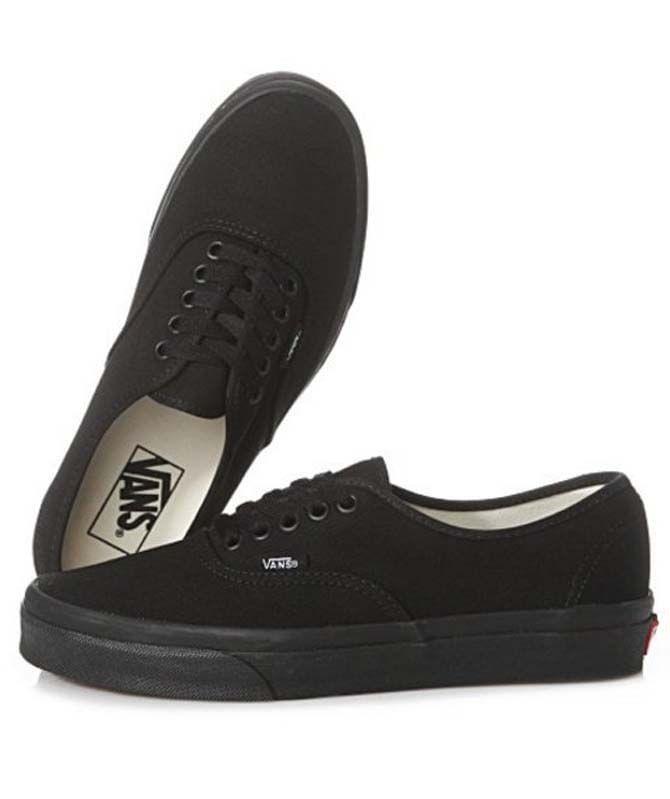 vans authentic all black
