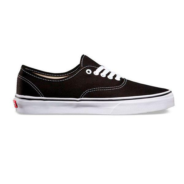 black and white authentic vans womens