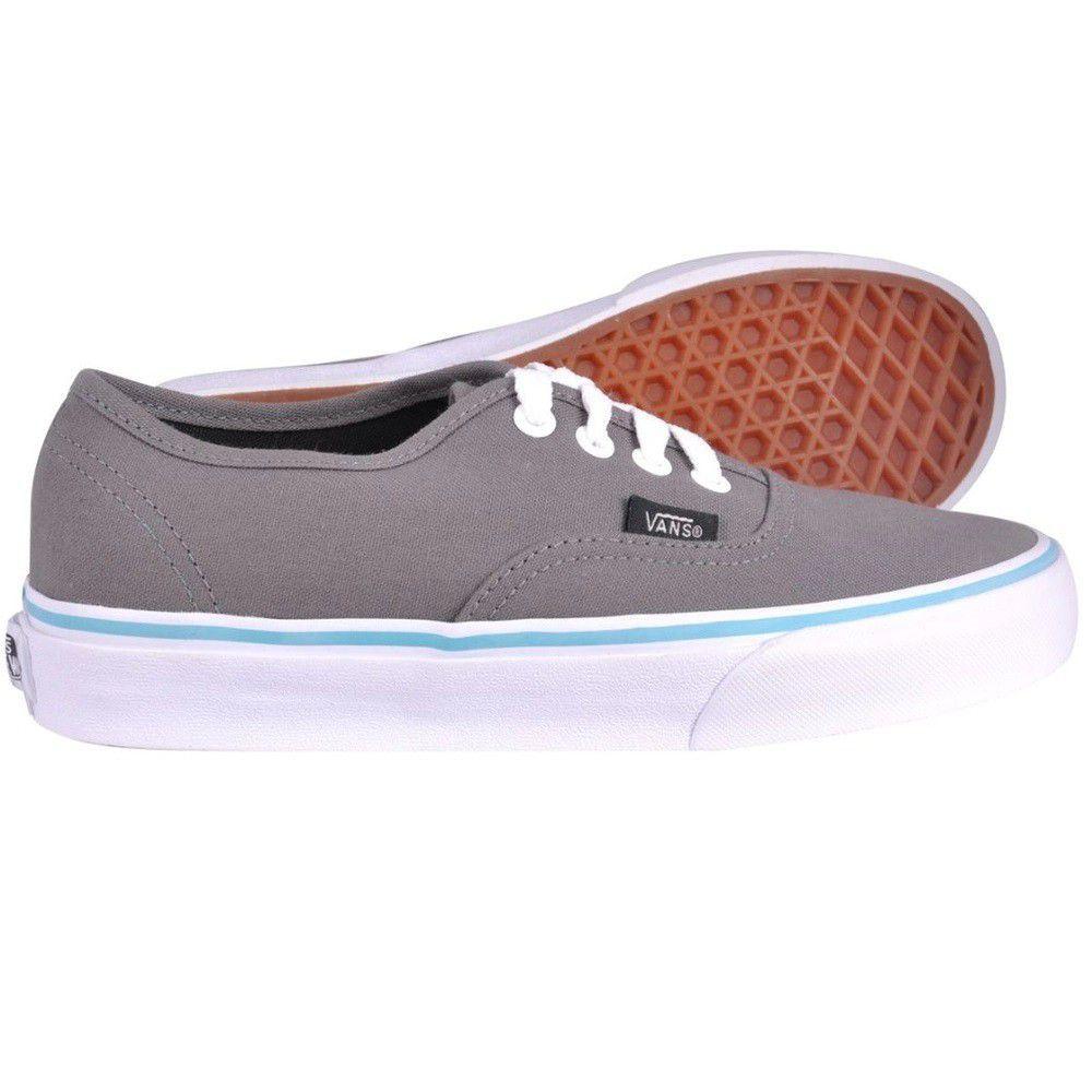 vans cinza e azul