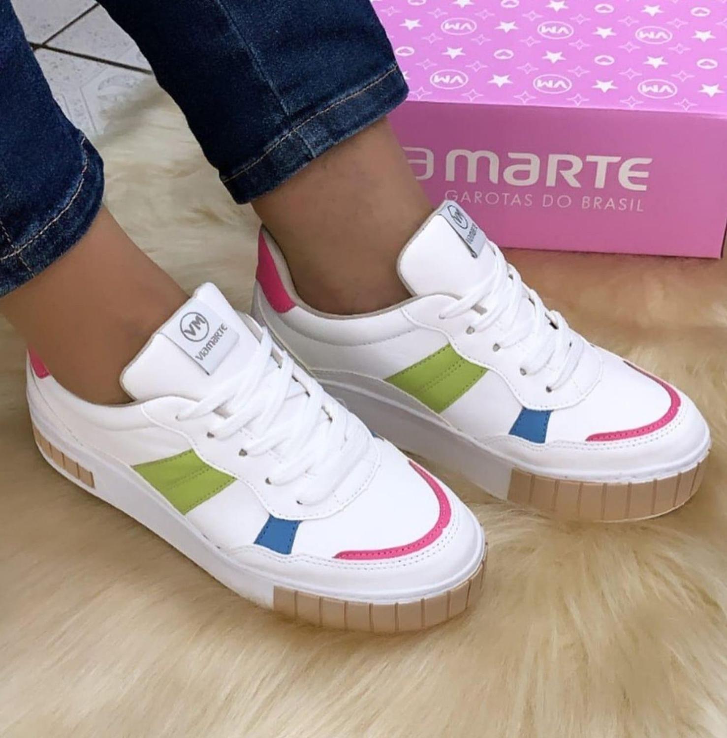 Tênis Via Marte 21-778 - Juliette - Branco Azaléia - Tênis Feminino -  Magazine Luiza