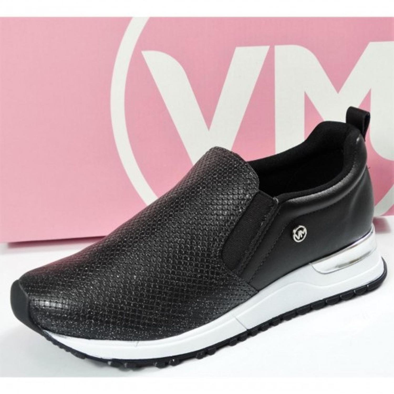 Tênis Via marte em sintético preto/prata 20-11904 - Tênis Feminino -  Magazine Luiza