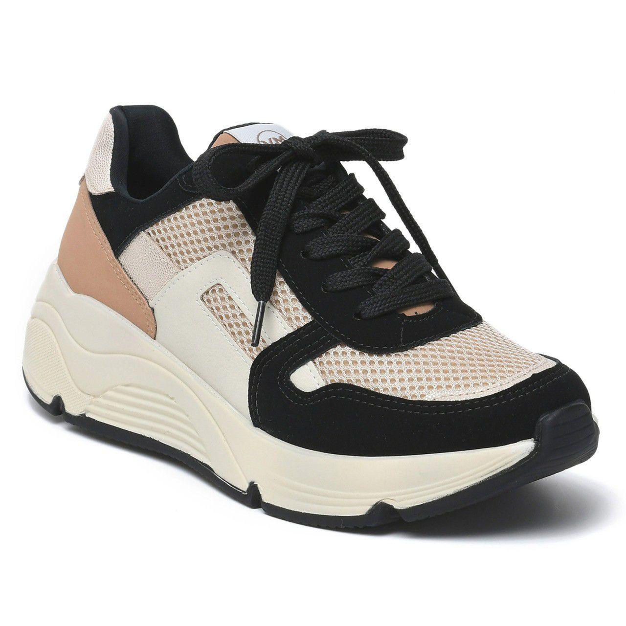 Tênis Via Marte Feminino Casual Sintético 21-3943 Preto/Bege - Calçados  Femininos - Magazine Luiza