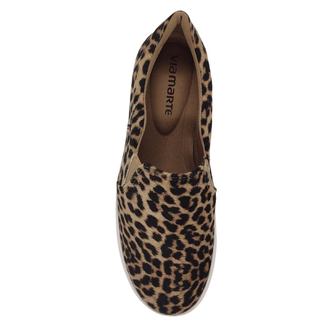 HOT Tênis Slip Tenis Via Marte Animal Print Tênis Slip On Tenis
