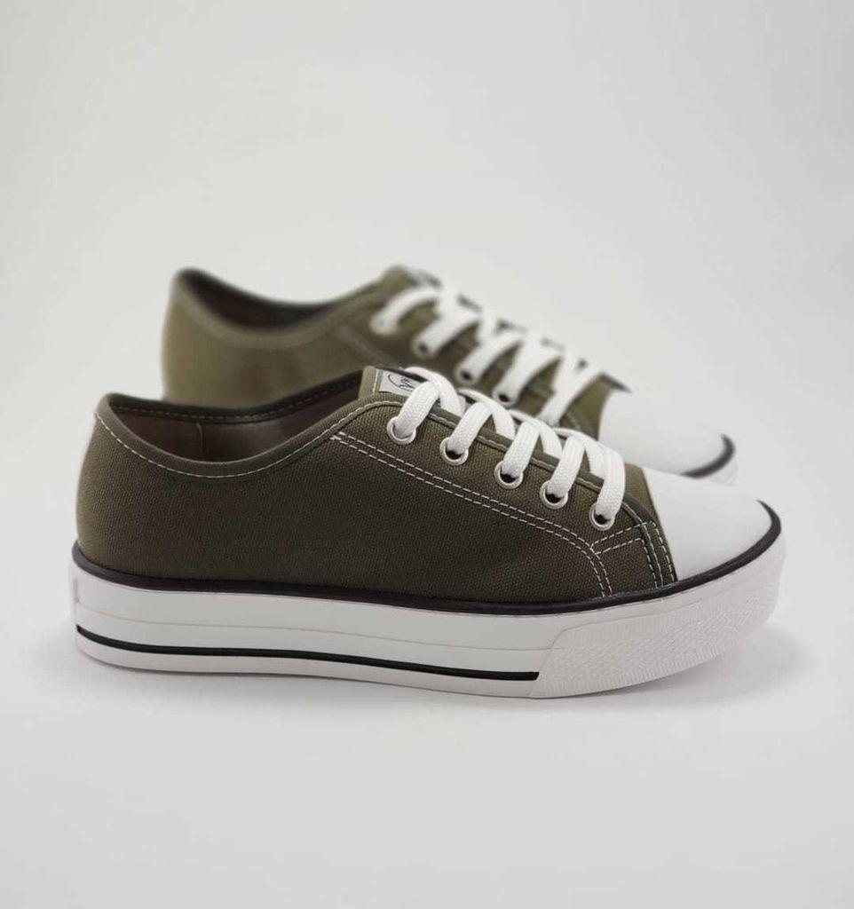 Tênis Via Marte Flatform Verde Militar/Branco Feminino - Calçados Femininos  - Magazine Luiza