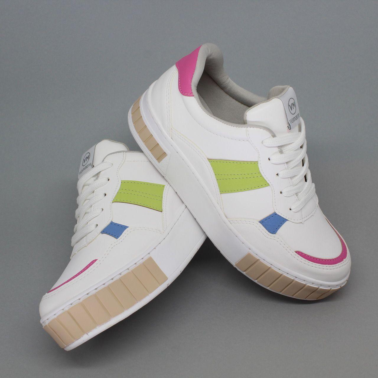 Tênis Via Marte Plataforma Juliette Branco/Colorido - Tênis Feminino -  Magazine Luiza