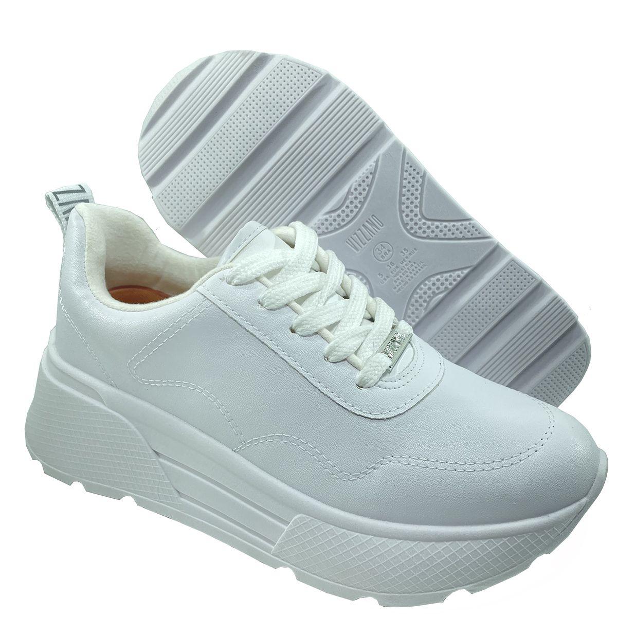 Plataforma Feminino Sapatenis Vizzano Plataforma Vizzano Branco