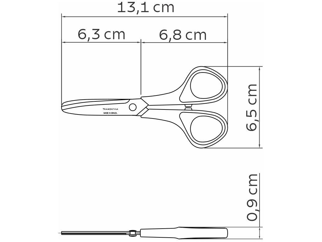 Tesoura Escolar Tramontina sem Ponta 13,1cm