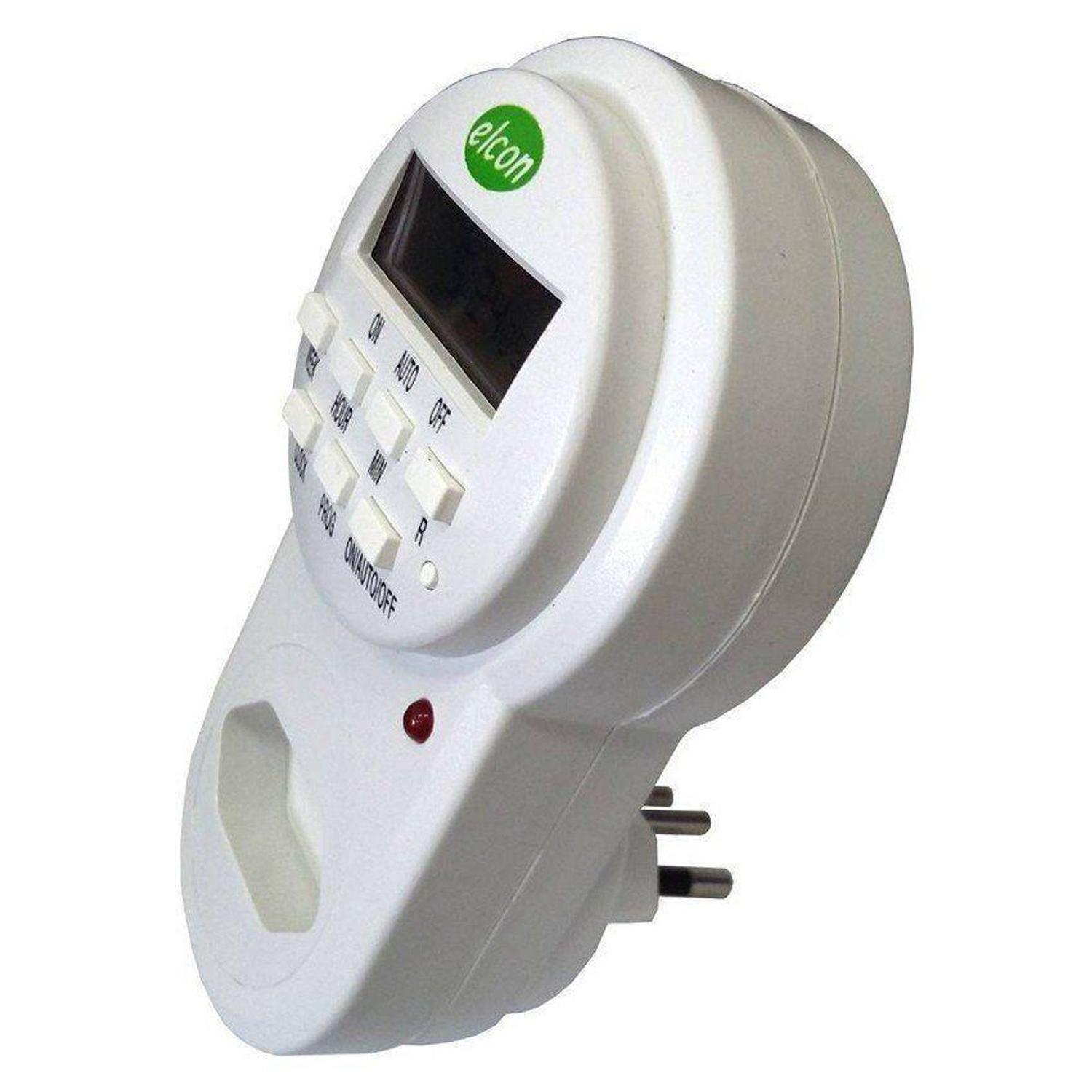 Timer Temporizador Digital Elcon Te30 ( Minimo 1 segundo) 10A Plugs