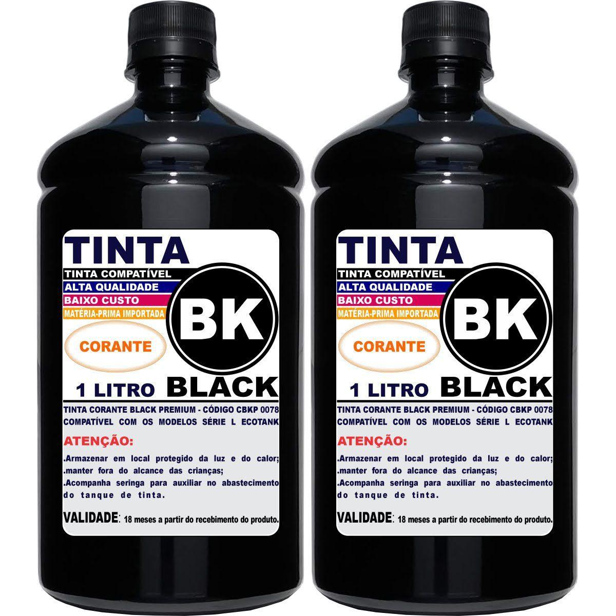 Tinta Preta 2 Litros Compatível Epson L3150 L3110 L5190 - AUTHENTIC INK -  Refil de Tinta - Magazine Luiza